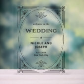 Modern Deco | Onthaal rond zwart-wit Acryl Bord (Neutraal)