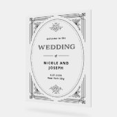 Modern Deco | Onthaal rond zwart-wit Acryl Bord (Hoek)