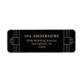 Modern Deco | Onyx Black en Faux Gold Etiket (Voorkant)