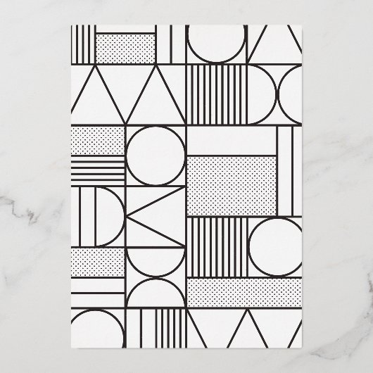 Modern Deco Roaring 20's Gatsby Birthday Party Folie Uitnodiging (Achterkant)