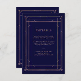 Modern Deco Roos Gold | Details marinebruiloft Informatiekaartje