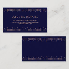 Modern Deco | Roos Gold en marineverbinding Informatiekaartje