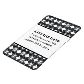 Modern Deco Save the Date Magnet, Black Magneet (Linkerzijde)