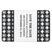 Modern Deco Save the Date Magnet, Black Magneet (Horizontaal)