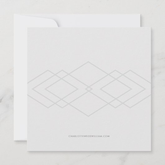 Modern Deco sparen de Datum Save The Date (Achterkant)