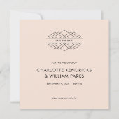 Modern Deco sparen de Datum Save The Date (Voorkant)