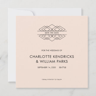 Modern Deco sparen de Datum Save The Date