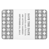 Modern Deco sparen de Magneet van de Datum, Grijs (Horizontaal)