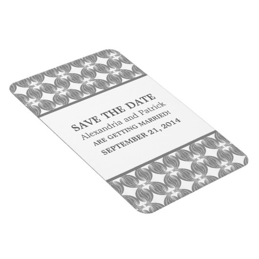 Modern Deco sparen de Magneet van de Datum, Grijs (Rechterzijde)