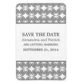 Modern Deco sparen de Magneet van de Datum, Grijs (Verticaal)