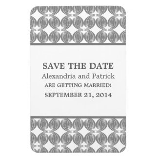 Modern Deco sparen de Magneet van de Datum, Grijs