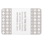 Modern Deco sparen de Magnet van de Datum, Latte Magneet (Horizontaal)