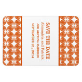 Modern Deco sparen de Magnet van de Datum, Oranje Magneet (Horizontaal)