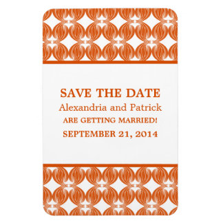 Modern Deco sparen de Magnet van de Datum, Oranje Magneet