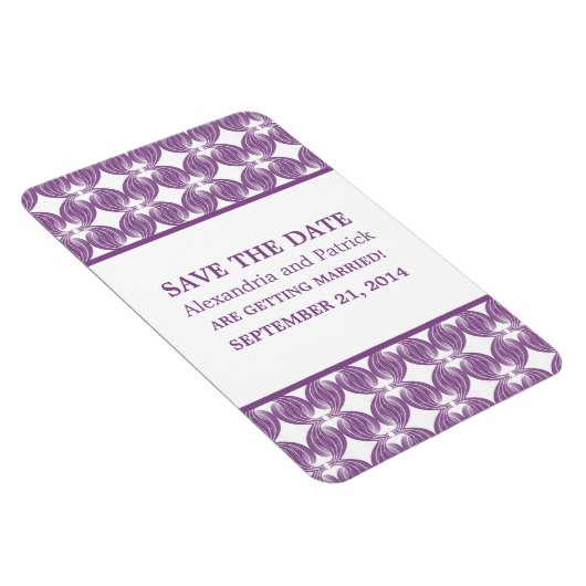 Modern Deco sparen de Magnet van de Datum, Paars Magneet (Rechterzijde)