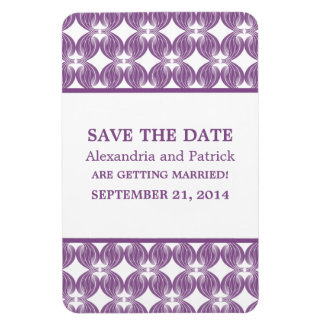 Modern Deco sparen de Magnet van de Datum, Paars Magneet