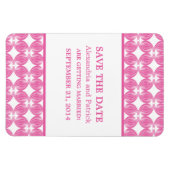 Modern Deco sparen de Magnet van de Datum, Roze Magneet (Horizontaal)