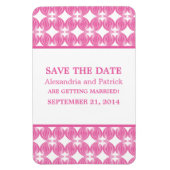 Modern Deco sparen de Magnet van de Datum, Roze Magneet (Verticaal)