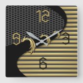 Modern Deco Vierkante Klok (Voorkant)