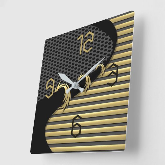 Modern Deco Vierkante Klok (Hoek)