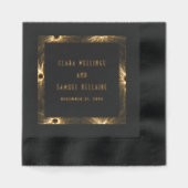 Modern Deco Vuurwerk Bursts Wedding Gold Folie Servetten (Voorkant)