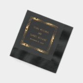 Modern Deco Vuurwerk Bursts Wedding Gold Folie Servetten (Links)