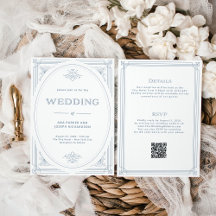 Modern Deco Wit | Dusty Blue All in One Wedding
