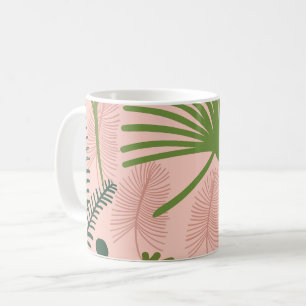 Modern decoratief bloemblaadjespatroon koffiemok