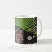 Modern decoratief bloemblaadjespatroon koffiemok (Voorkant rechts)