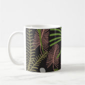 Modern decoratief bloemblaadjespatroon koffiemok (Links)
