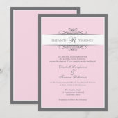 Modern decoratief dubbelhuwelijk kaart (Voorkant / Achterkant)