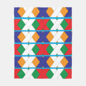 Modern decoratief kleurrijk geometrisch patroon fleece deken (Voorkant)