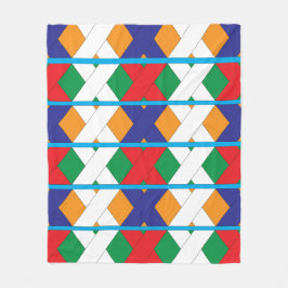 Modern decoratief kleurrijk geometrisch patroon fleece deken