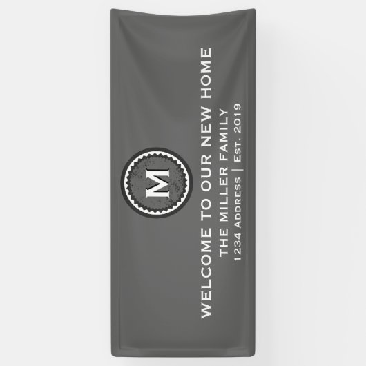 Modern Decoratief Welkomstfeest Spandoek (Verticaal)