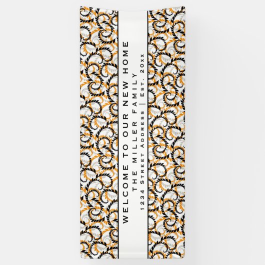 Modern Decoratief Welkomstfeest Spandoek (Verticaal)