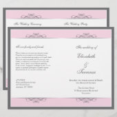 Modern Decorative Wedding Program Flyer (Voorkant / Achterkant)