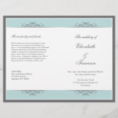 Modern Decorative Wedding Program Flyer (Voorkant)