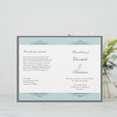 Modern Decorative Wedding Program Flyer (Staand voorkant)