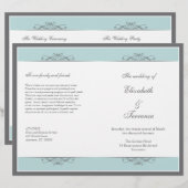 Modern Decorative Wedding Program Flyer (Voorkant / Achterkant)