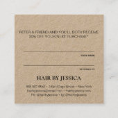 Modern Deel de liefdeskraft verwijst een vriend Aanbevelingskaartje (Achterkant)