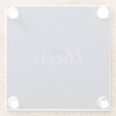 Modern Deep Blue Bokeh Cheers Onderzetter Glazen Onderzetter (Achterkant)