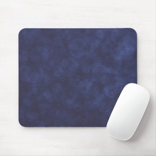 Modern Deep Blue Bokeh Mousepad Muismat (Met muis)