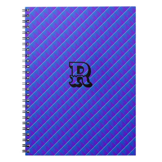 MODERN DEEP BLUE CUTE Spiral Photo Notitieboek (Voorkant)