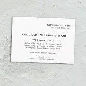 Modern Deep Blue Power Pressure Wash  Visitekaartje