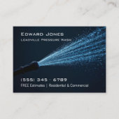 Modern Deep Blue Power Pressure Wash  Visitekaartje (Voorkant)