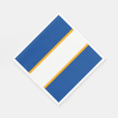 Modern Deep Blue Wit Sinaasappel Racing Stripes Servet (Hoek)