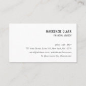 Modern Deep Burgundy Pinstripe & White Visitekaartje (Achterkant)