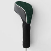 Modern Deep Forest Green Minimalist Monogram Golfheadcover (Schuin)