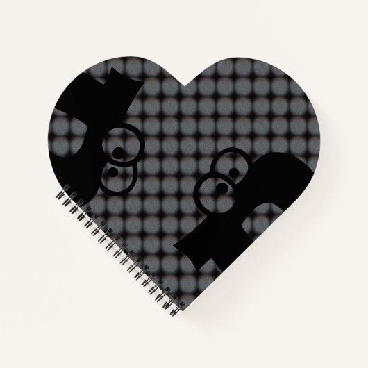 MODERN DEEP GRAY BLACK CUTE NOTITIEBOEK (Voorkant)