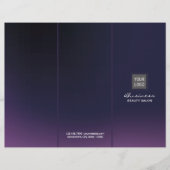 Modern Deep Paars Beauty Salon Spa Tri-Fold (Voorkant)